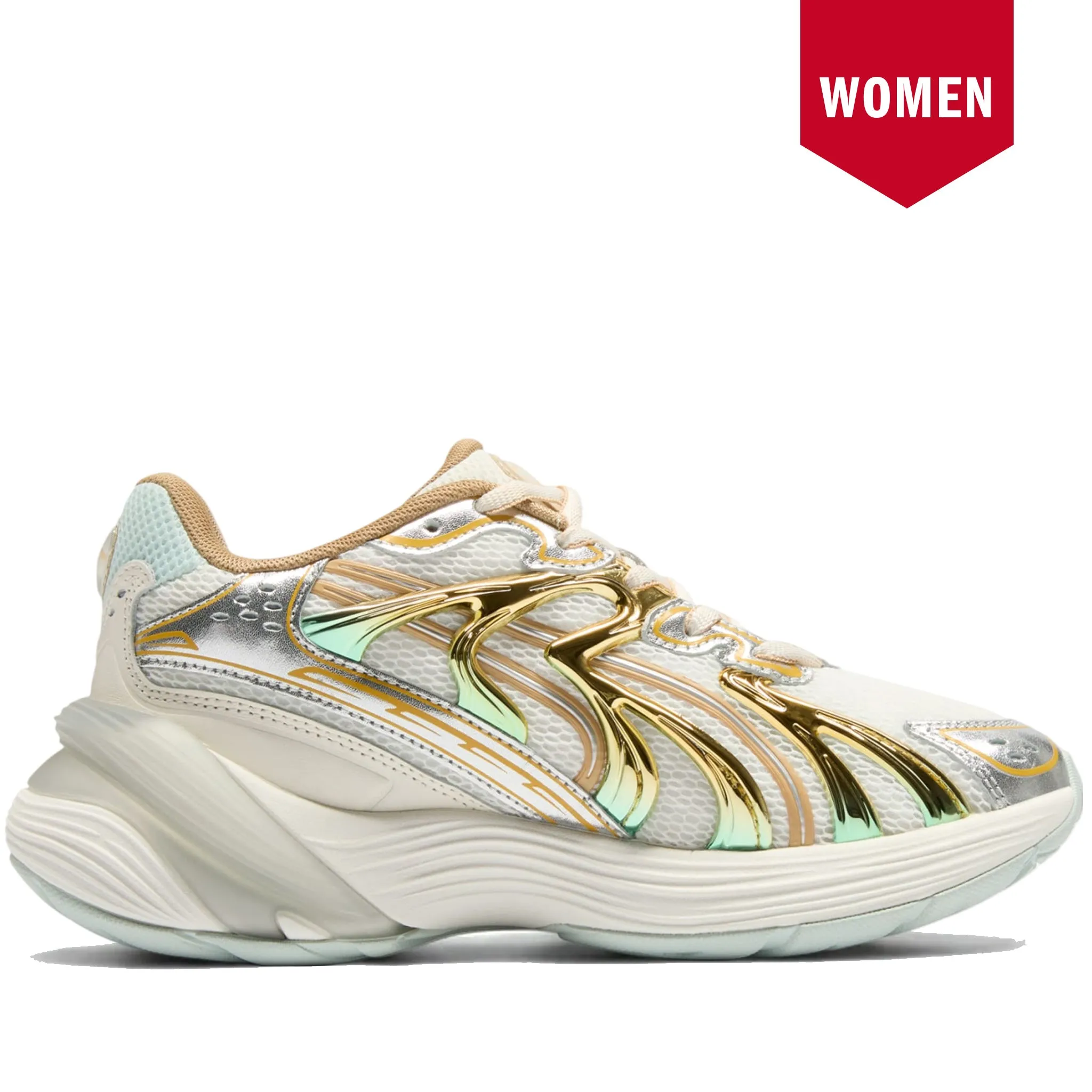 Women's Puma Inverse Shimmer - Warm White/Archive Gold