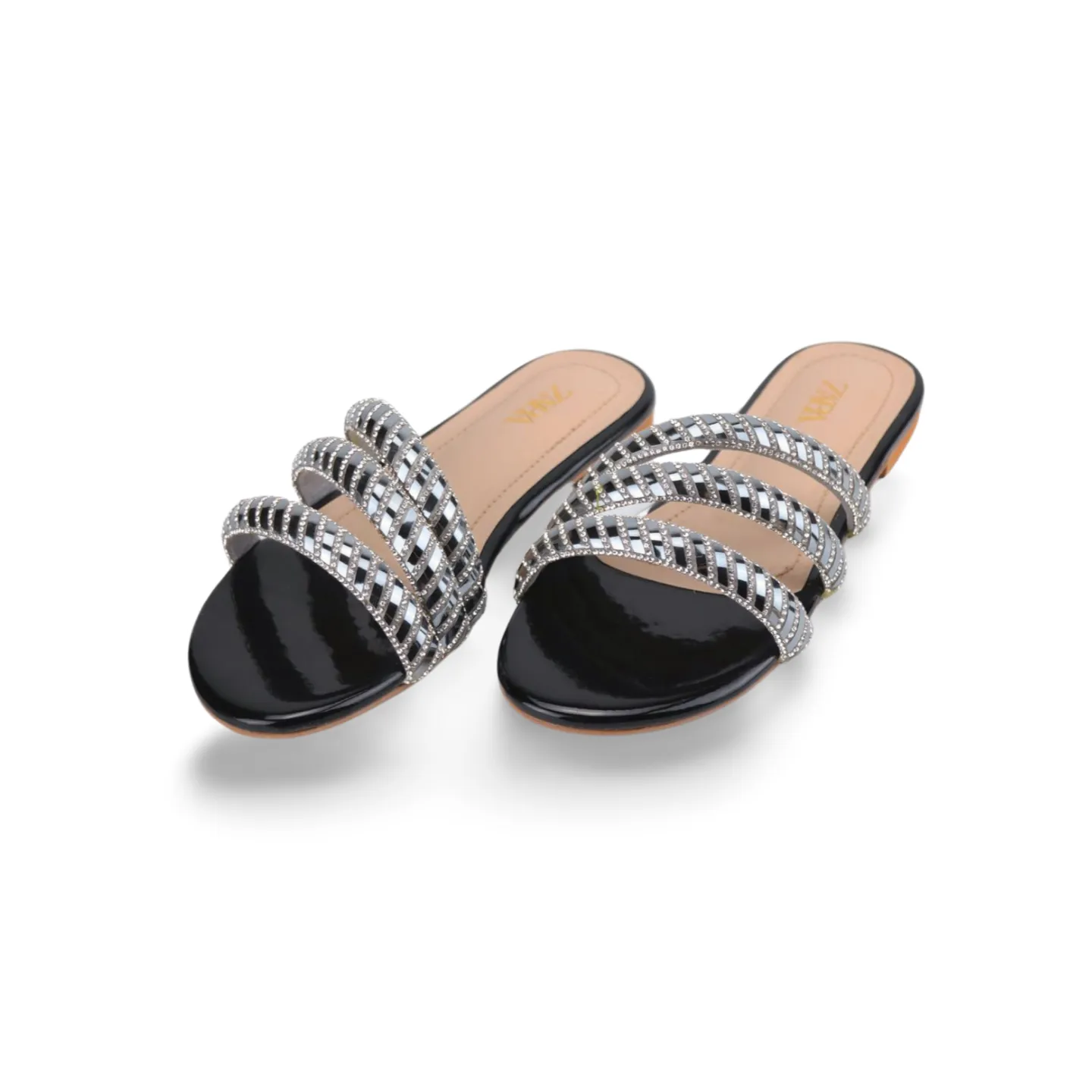 Women's Rhinestone Crystal Rope Flat Sandals