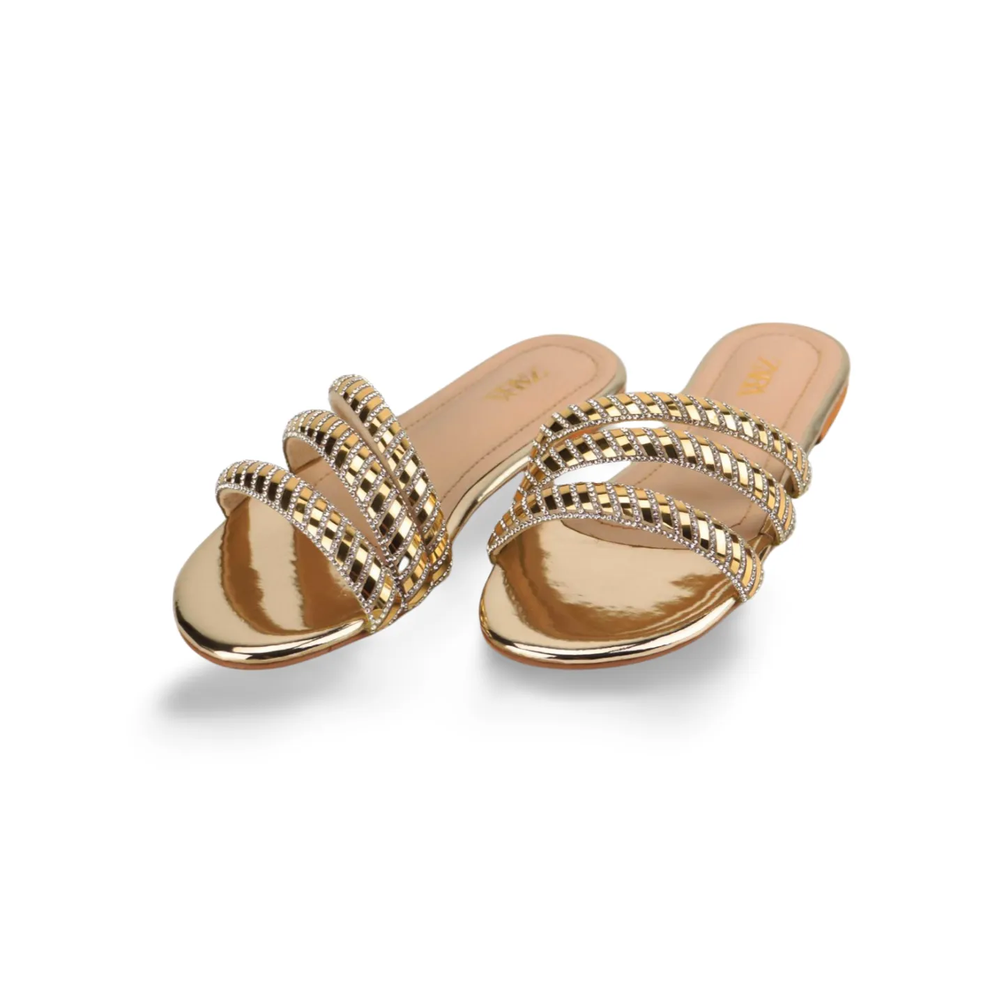 Women's Rhinestone Crystal Rope Flat Sandals