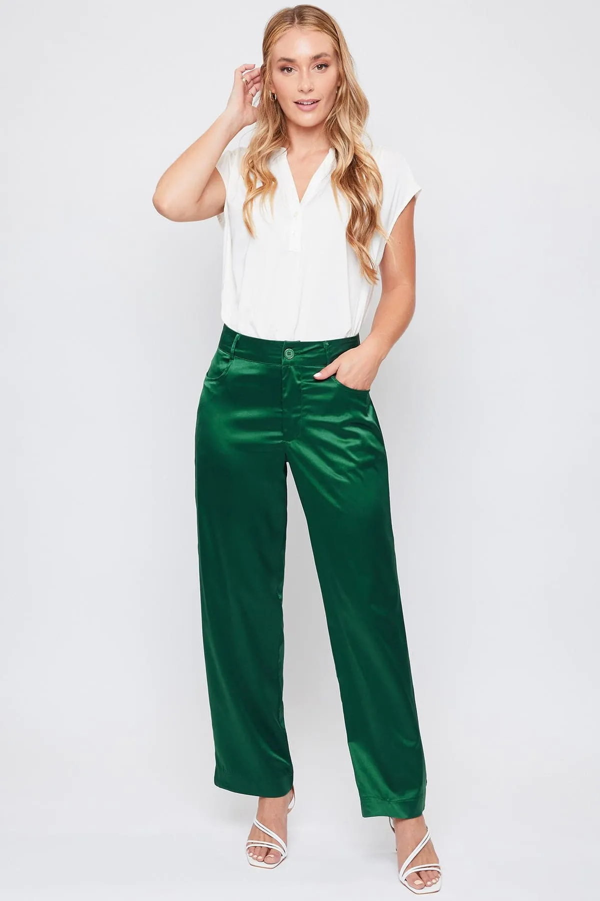 Women's Satin Comfort Stretch Office Pants