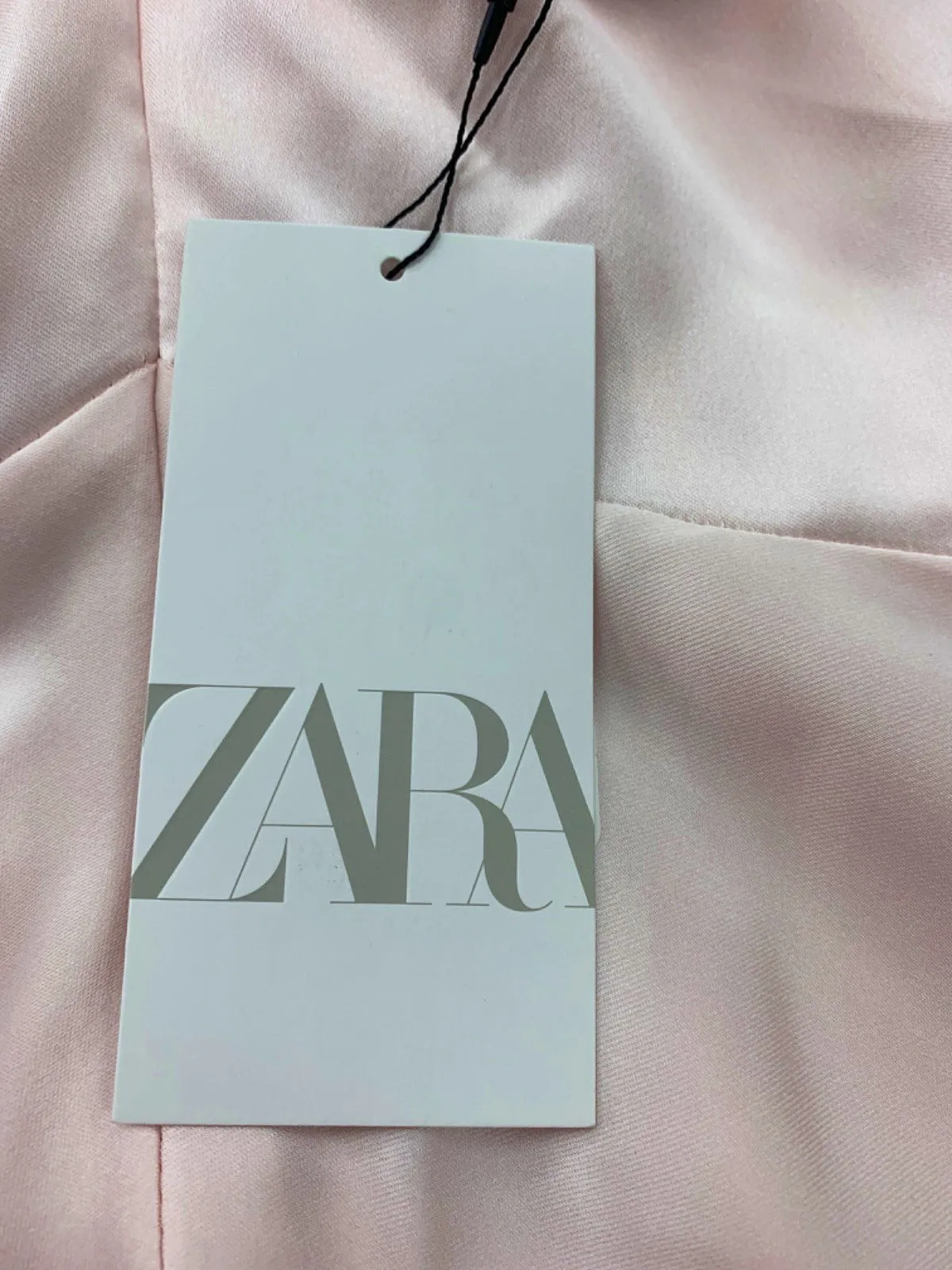 Zara Pink Satin Slip Dress XS