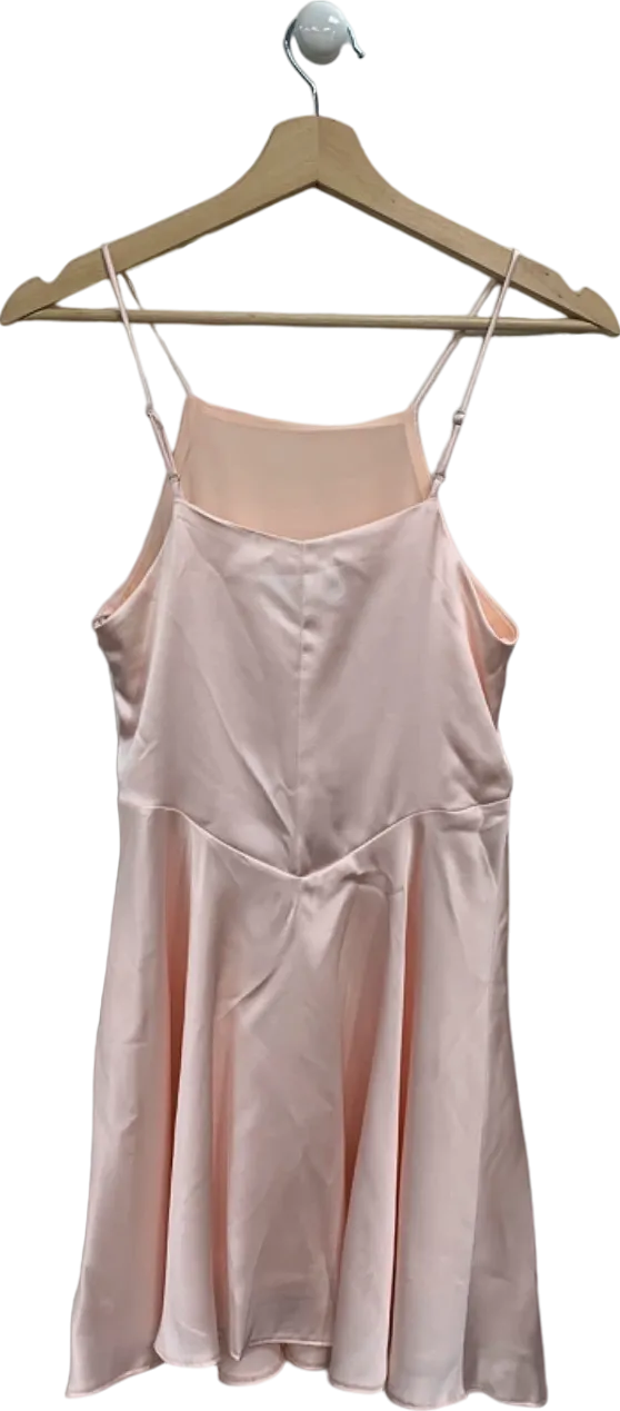 Zara Pink Satin Slip Dress XS